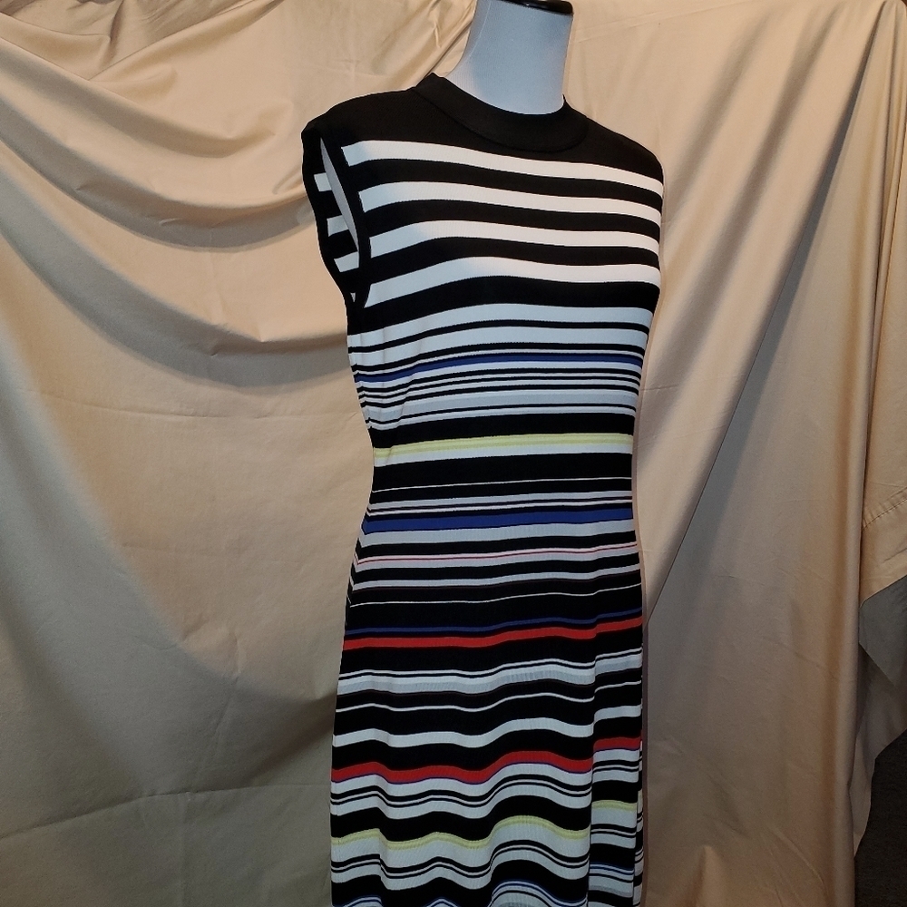 Halogen Striped Maxi 👗 Mock Turtleneck SZ M